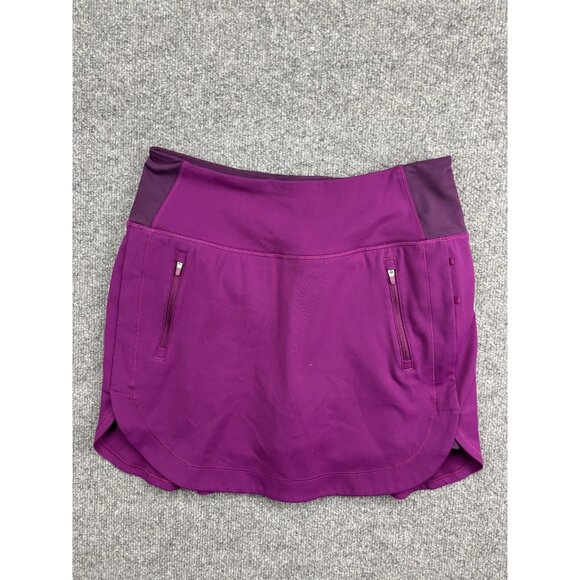 Athleta Skort Womens Medium Purple Fairway Golf 16 in Built-In Shorts Pockets - Picture 1 of 7